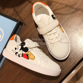 Gucci Co Branded Disney Kids Velcro Casual Shoes White