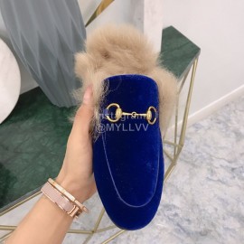 Gucci Winter New Soft Velvet Wool Slippers For Women