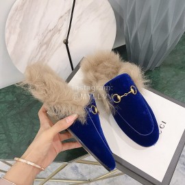 Gucci Winter New Soft Velvet Wool Slippers For Women