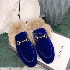 Gucci Winter New Soft Velvet Wool Slippers For Women