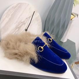 Gucci Winter New Soft Velvet Wool Slippers For Women