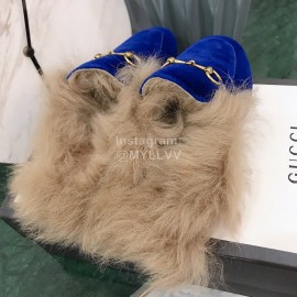 Gucci Winter New Soft Velvet Wool Slippers For Women