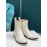 Gucci Bee Embroidered Leather High Heeled Boots White