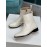Gucci Bee Embroidered Leather High Heeled Boots White