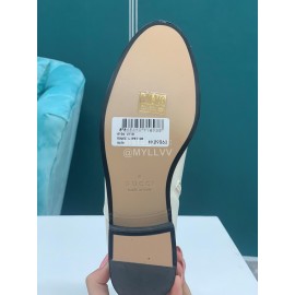 Gucci Bee Embroidered Leather High Heeled Boots White