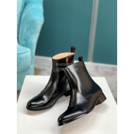 Gucci Bee Embroidered Leather High Heeled Boots Black