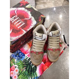 Gucci Winter Warm Wool High Top Sneakers For Men And Women Red