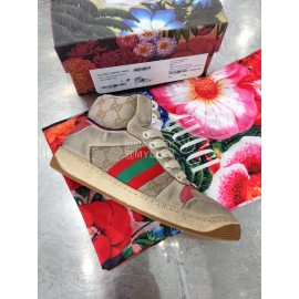 Gucci Winter Warm Wool High Top Sneakers For Men And Women Red