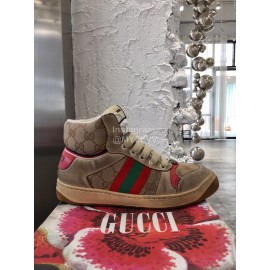 Gucci Winter Warm Wool High Top Sneakers For Men And Women Red