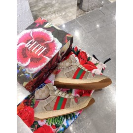 Gucci Winter Warm Wool High Top Sneakers For Men And Women Red