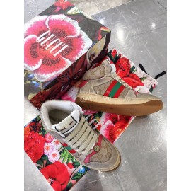 Gucci Winter Warm Wool High Top Sneakers For Men And Women Red