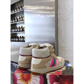 Gucci Winter Warm Wool High Top Sneakers For Men And Women White