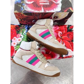 Gucci Winter Warm Wool High Top Sneakers For Men And Women White