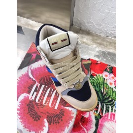 Gucci Winter Warm Wool High Top Sneakers For Men And Women Gray