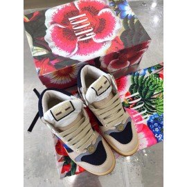 Gucci Winter Warm Wool High Top Sneakers For Men And Women Gray