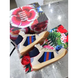 Gucci Winter Warm Wool High Top Sneakers For Men And Women Gray