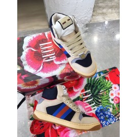 Gucci Winter Warm Wool High Top Sneakers For Men And Women Gray