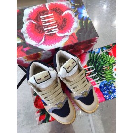 Gucci Winter Warm Wool High Top Sneakers For Men And Women Gray