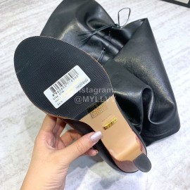 Gucci Black Leather High Heeled Boots For Women