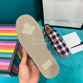 Gucci Winter New Plaid Warm Wool Flat Heel Shoes For Women