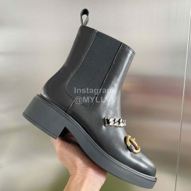 Gucci Autumn Winter New Horsebit Black Leather Chelsea Boots 