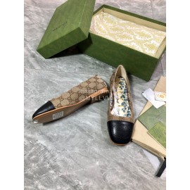 Gucci Carved Double G Flat Ballet Shoes For Women