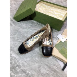 Gucci Carved Double G Flat Ballet Shoes For Women