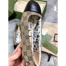 Gucci Carved Double G Flat Ballet Shoes For Women