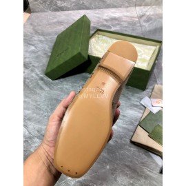 Gucci Carved Double G Flat Ballet Shoes For Women