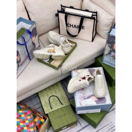 Gucci Calf Leather Thick Soled Sneakers For Men And Women