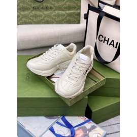 Gucci Calf Leather Thick Soled Sneakers For Men And Women