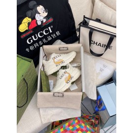 Gucci Calf Leather Thick Soled Sneakers For Men And Women