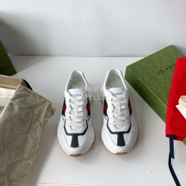 Gucci Calf Leather Thick Soled Casual Sneakers For Men And Women