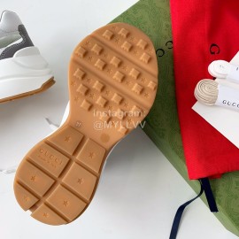 Gucci Calf Leather Thick Soled Casual Sneakers For Men And Women