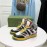 Gucci Calf Leather High Top Sneakers For Men And Women Gray