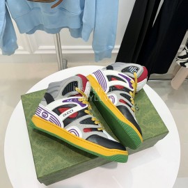 Gucci Calf Leather High Top Sneakers For Men And Women Gray