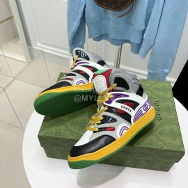 Gucci Calf Leather High Top Sneakers For Men And Women Gray