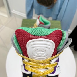 Gucci Calf Leather High Top Sneakers For Men And Women Gray