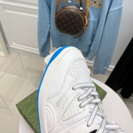 Gucci Calf Leather High Top Sneakers For Men And Women White