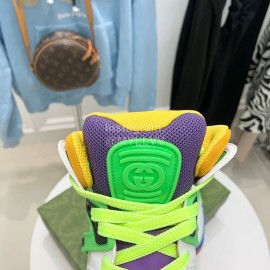 Gucci Calf Leather High Top Sneakers For Men And Women Green