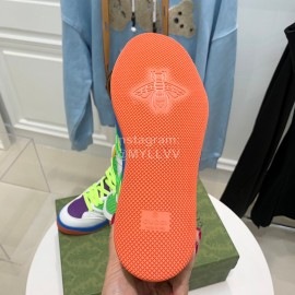 Gucci Calf Leather High Top Sneakers For Men And Women Green