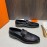 Hermes Blaise Leather Vintage Loafers For Men Black