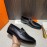 Hermes Blaise Leather Vintage Loafers For Men Black