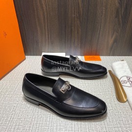 Hermes Blaise Leather Vintage Loafers For Men