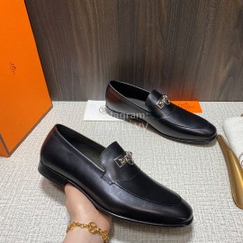 Hermes Blaise Leather Vintage Loafers For Men