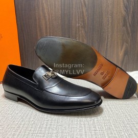 Hermes Blaise Leather Vintage Loafers For Men