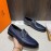 Hermes Leather Casual Blaise Loafers For Men Blue