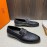 Hermes Leather Casual Blaise Loafers For Men Black