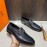 Hermes Leather Casual Blaise Loafers For Men Black