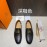 Hermes Leather Casual Blaise Loafers For Men Coffee
